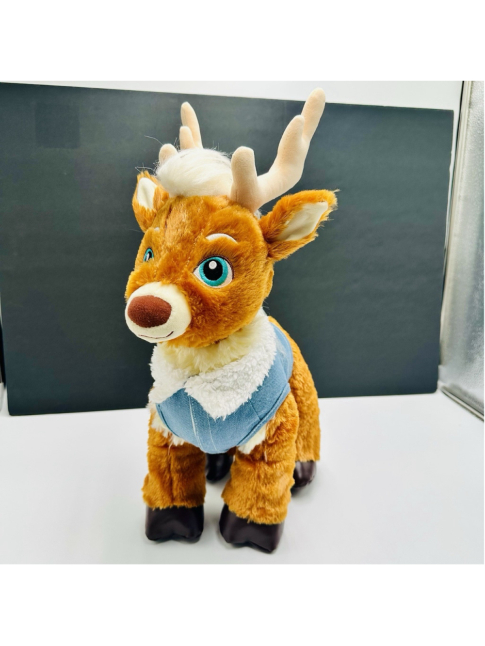 Build-A-Bear Workshop Medium Brown White Reindeer Plush Stuffed Animal 18” T EUC